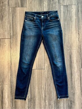 Lucky Brand Women’s Skinny Jeans Size 27 Dark Wash Raw Hem Mid Rise